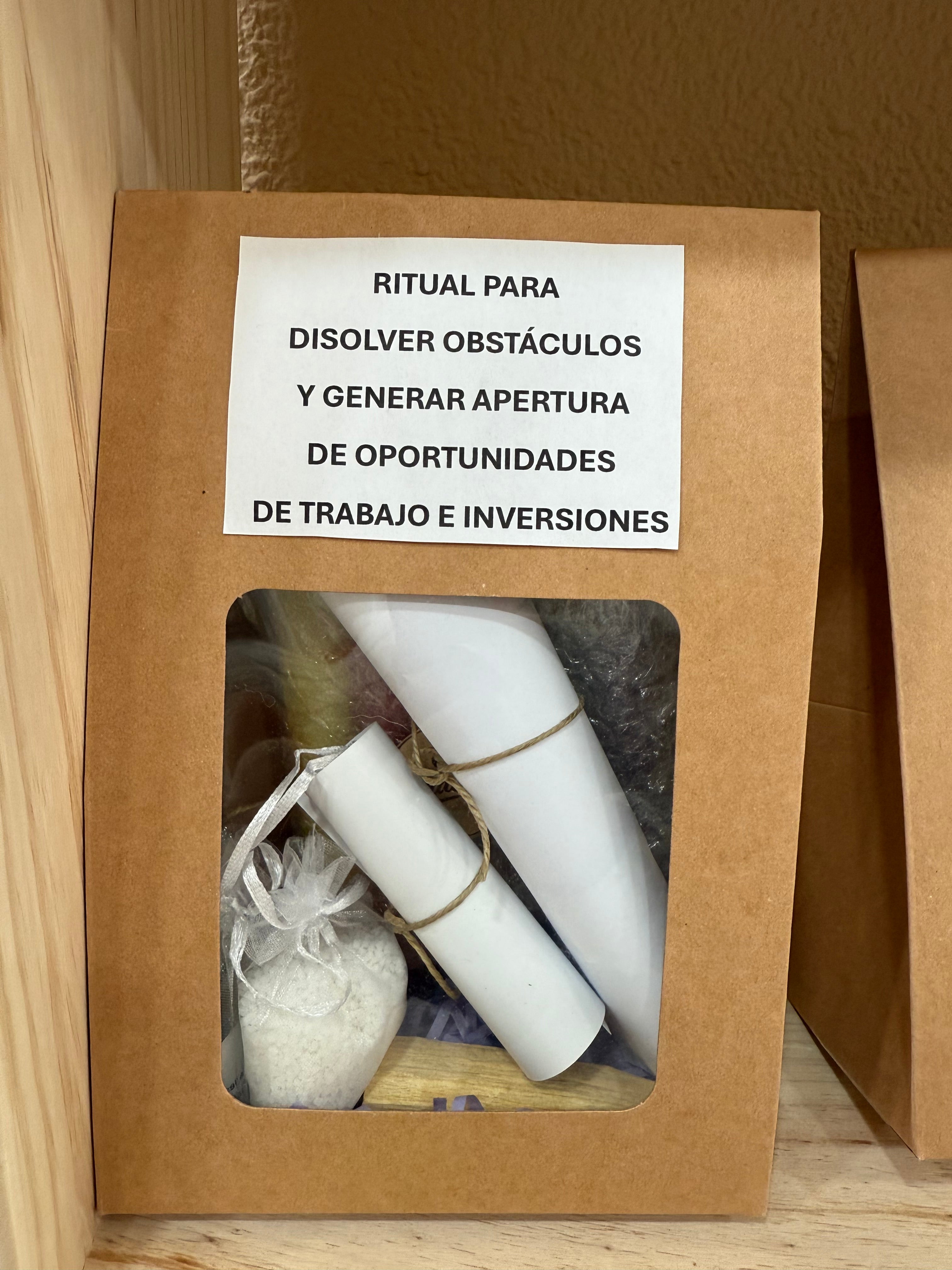 Ritual para disolver obstáculos y generar apertura de oportunidades de trabajo e inversiones.