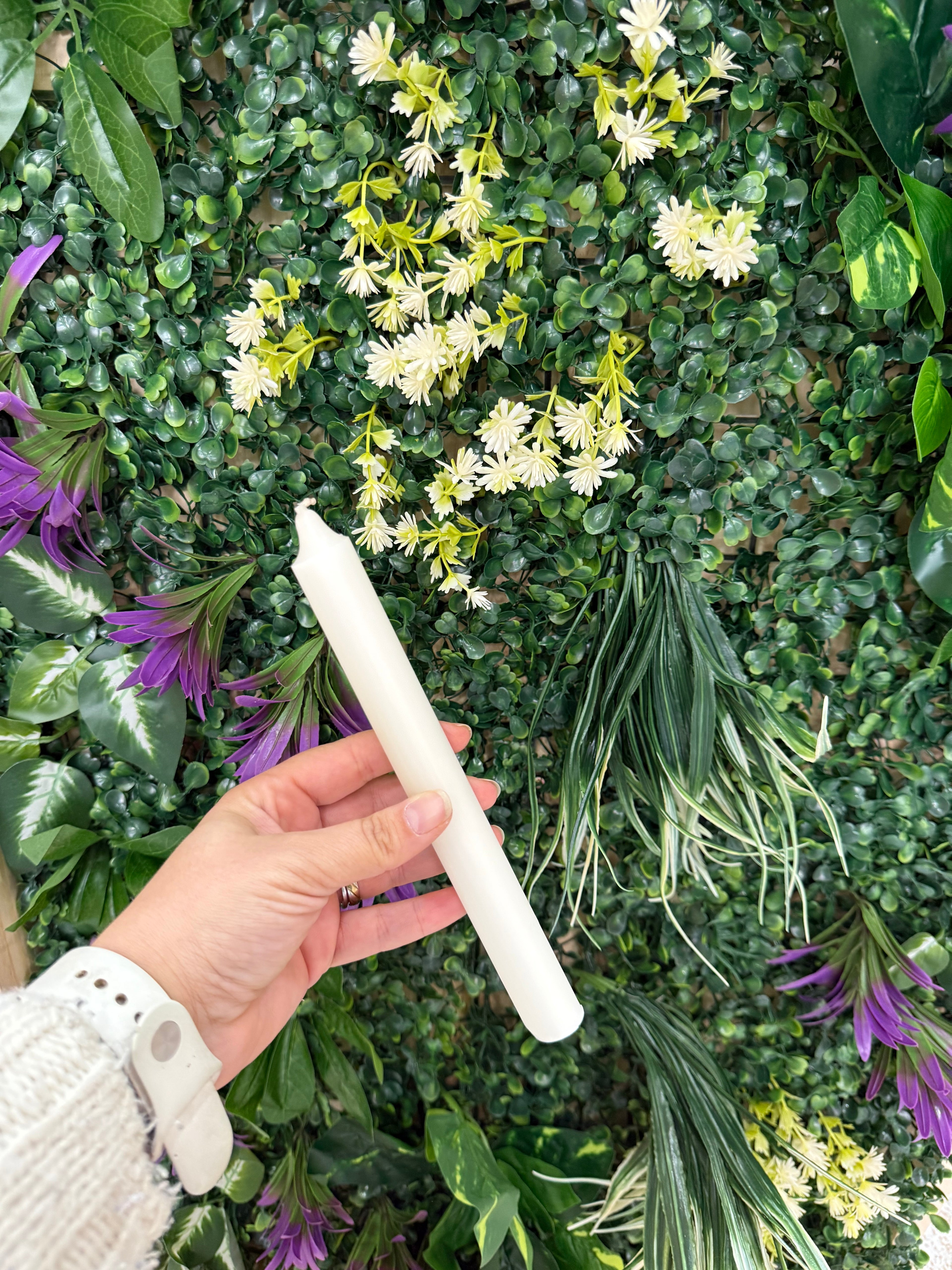Vela consagrada blanca