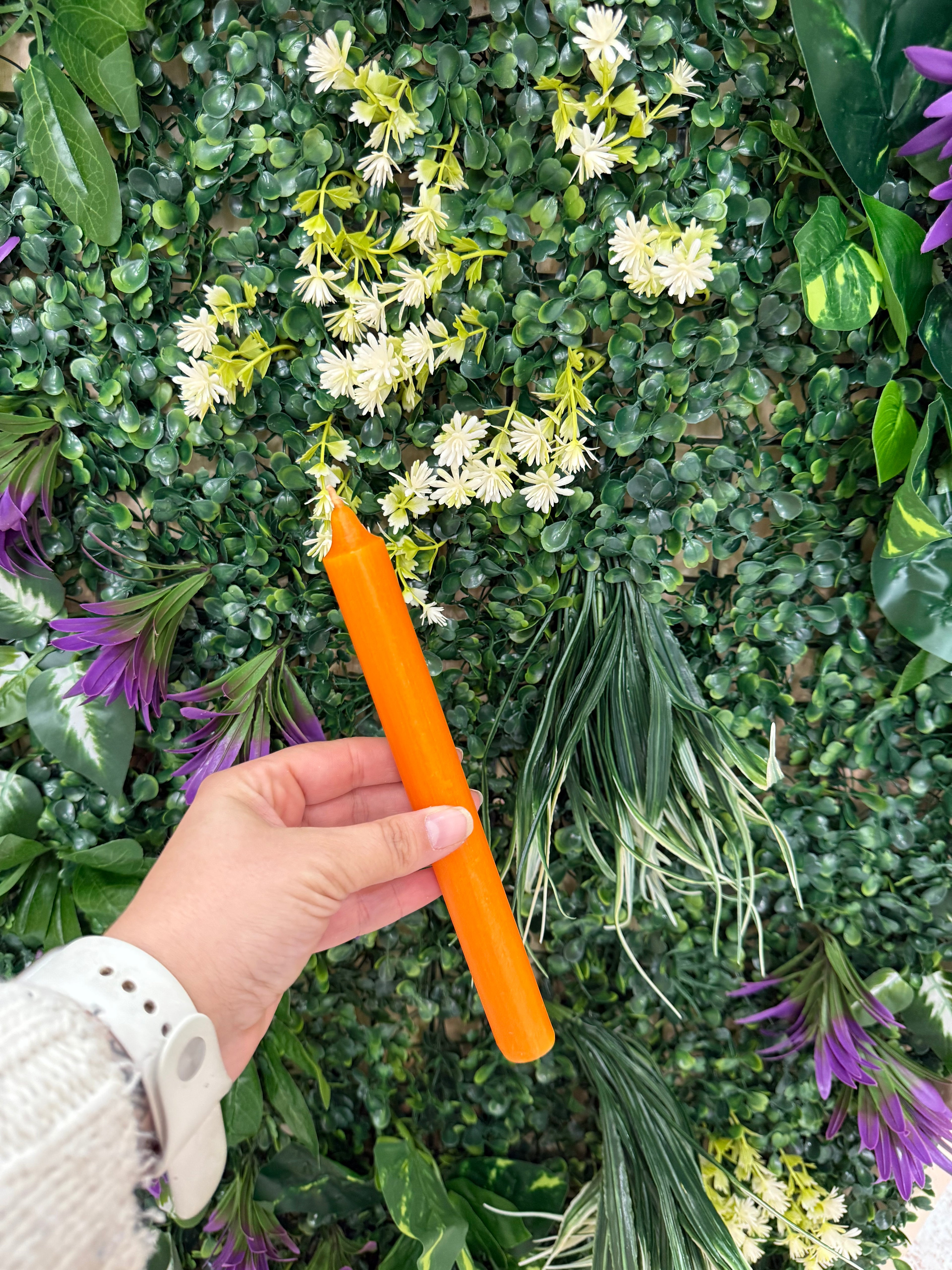 Vela consagrada naranja