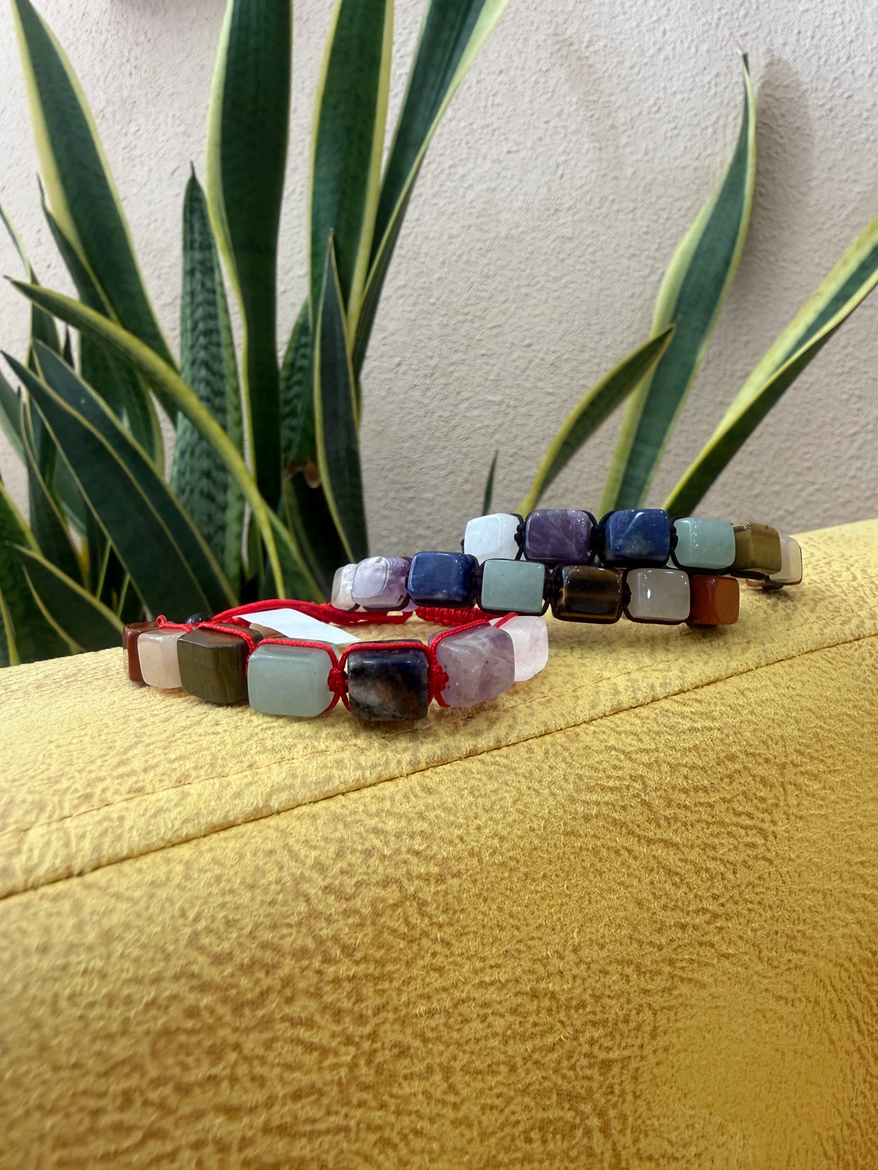 Pulseras de chakras - Piedras pulidas