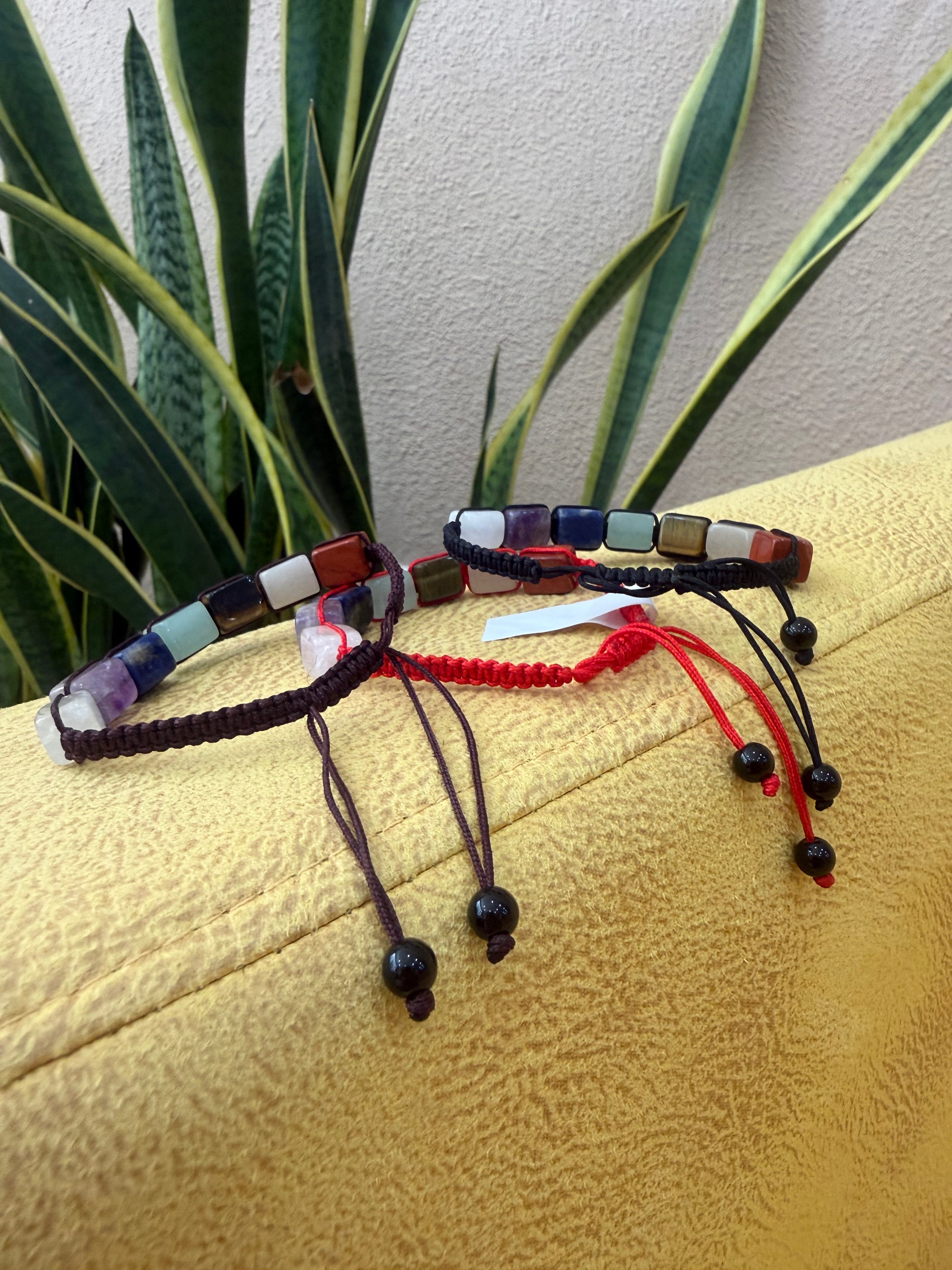 Pulseras de chakras - Piedras pulidas